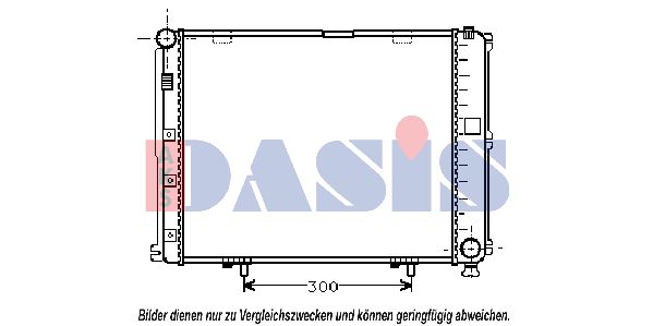 AKS DASIS Радиатор, охлаждение двигателя 122680N